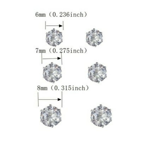 1pair Magnetic Artificial Diamond - Picture 3 of 5